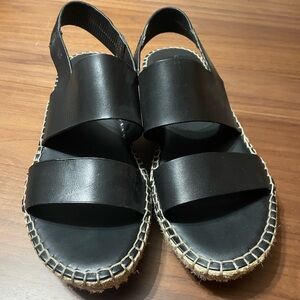 Cole Han Cloudfeel Espadrille Sandal Black Size 8